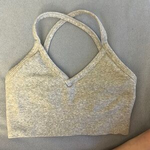 alo yoga seamless ribbed low back bra